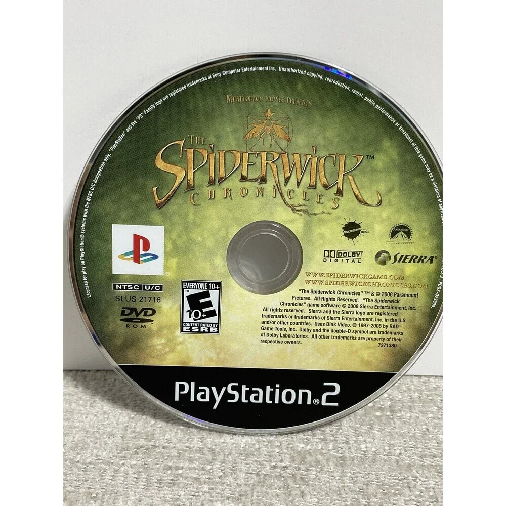 The Spiderwick Chronicles PlayStation 2 Disc Only